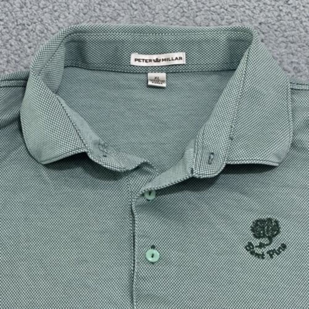 Peter Millar Menโs Cotton Geometricโ All Over Print Golf Polo Size Large L